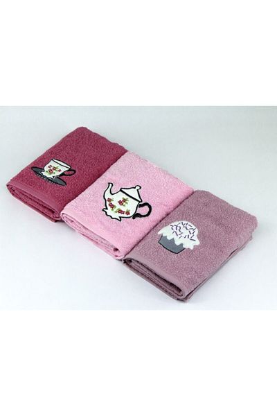 Çeştepe Set of 3 100% Cotton Hand and Face Towels 40x60 Boxed