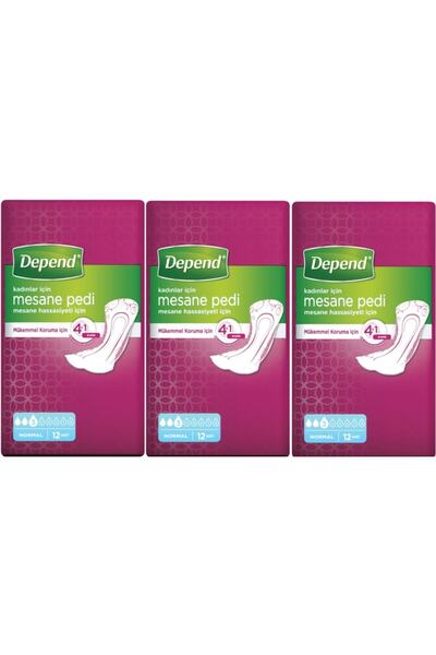 Depend Kadın Mesane Pedi Normal 36 Adet