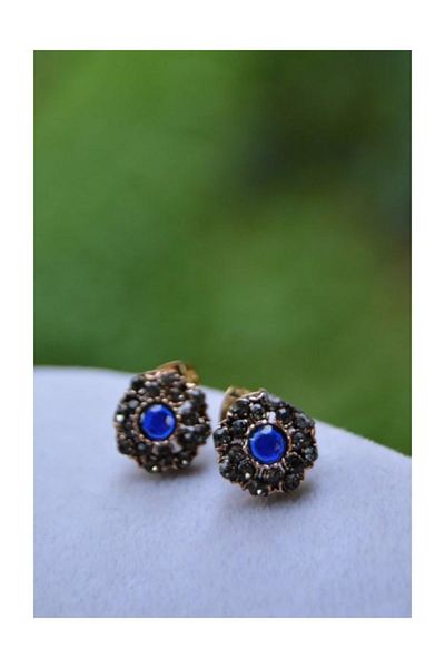 Stoneage Authentic Sapphire Blue Women's Earrings