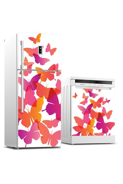 Tilki Dünyası Refrigerator and dishwasher set sticker 0260
