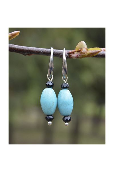 Stoneage Turquoise Natural Stone Design Women's Earrings