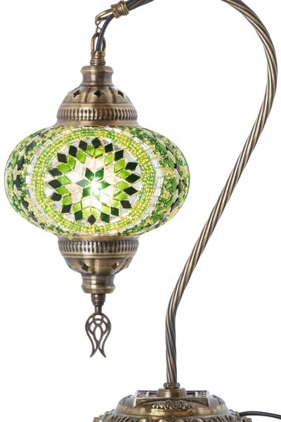 Demmex فسيفساء سطح المكتب عاكس الضوء أصيلة ديكور مصباح ضوء الليل كتاب القراءة...