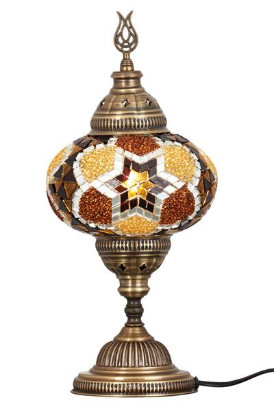 Demmex سطح مكتب فسيفساء، طاولة بجانب السرير، ديكور أصلي، ضوء ليلي