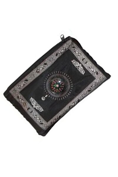 Sera Hediyelik Pusulula Seyahat Cep Seccadesi Siyah