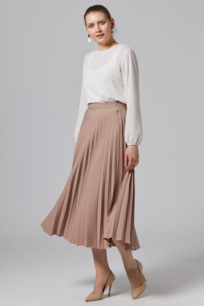 SORALLİNE تنورة بليسولي 781 لون بيج فاتح