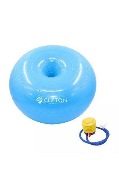 Clifton Yeni Nesil Anti-Brust Yoga Pilates Denge Topu 50 Cm Mavi + Pompa