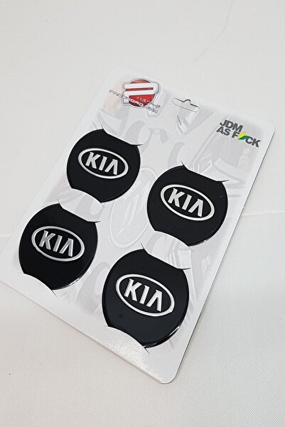 YED محور عجلة كيا - 54 ملم ألومنيوم أسود، مجموعة من 4 قطع