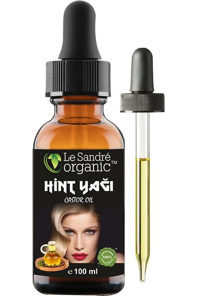 Le'Sandre Organics زيت الخروع 100 مل عناية بالشعر بالضغط البارد