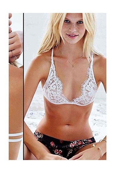 Merry See Beyaz Şık Dantel Sütyen