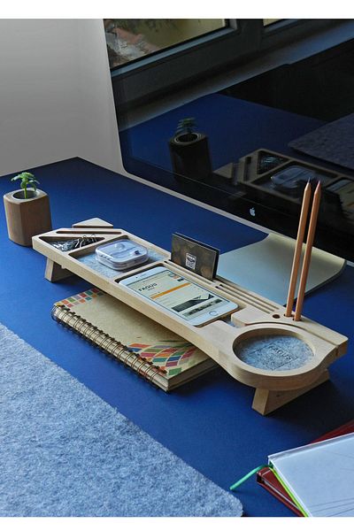 Fagus Wood Desktop Organizer Pen Holder Organizer Wood