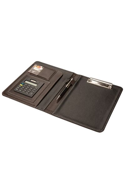 2K A5 Faux Leather Line Sewing Secretary Block Table with Calculator (100 Sheets)