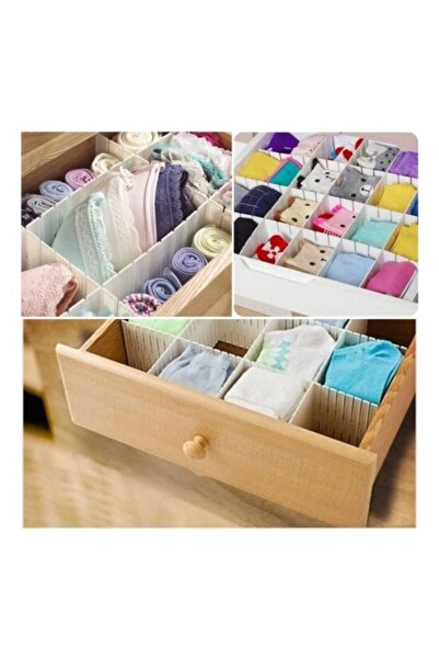 LUX 3'lü Ayarlanabilir Çekmece Bölmesi Çekmece Seperatörleri