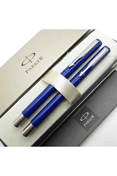 Parker Vector Mavi Dolma Kalem + Roller Kalem Set | Isme Özel Kalem | Hediyel...