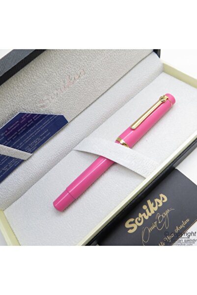 Scrikss 419 Dolma Kalem Pembe Altın | Kalem | Isme Özel Kalem | Hediyelik Kalem