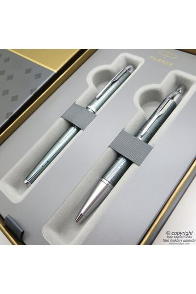 Parker Im Premium Zümrüt Roller Kalem + Tükenmez Kalem Seti | Isme Özel