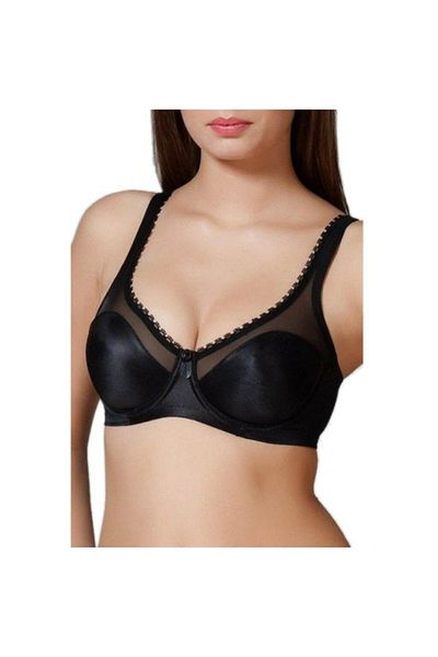 Yeni İnci Women's Underwire Minimizer Gathering Bra Black 1640-85B
