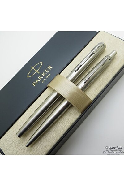 Parker Jotter Ss Ct Dolma Kalem + Tükenmez Kalem Set | Kalem | Isme Özel Kale...