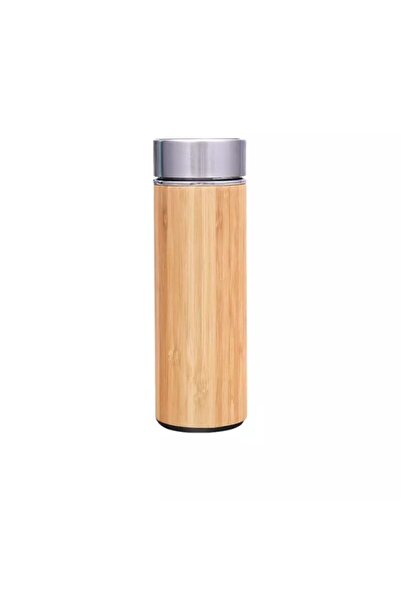 Tasarım Evi Çift Katmanlı Kaliteli Paslanmaz Çelik 450 Ml Bambu Termos Bardak