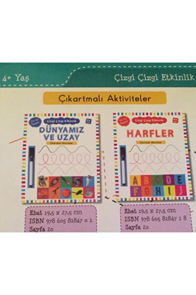 Kukla Yayınları Activities with Stickers Our World and Space + Letters Line A...