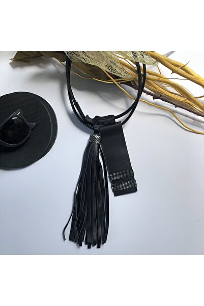 AGG TASARIM قلادة شرابة سوداء