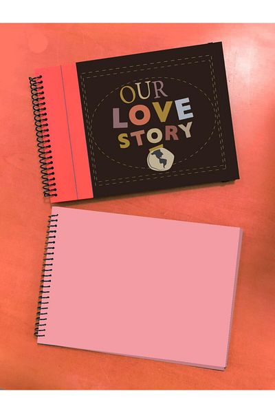 PAKLON Our Love Story Special Design Notebook Pink Inner Page