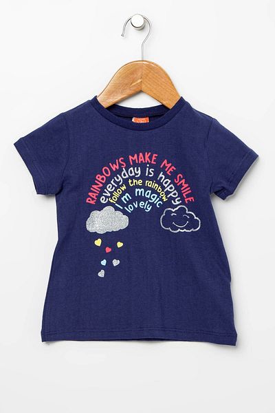 Koton Baby Girl Navy Blue T-Shirt
