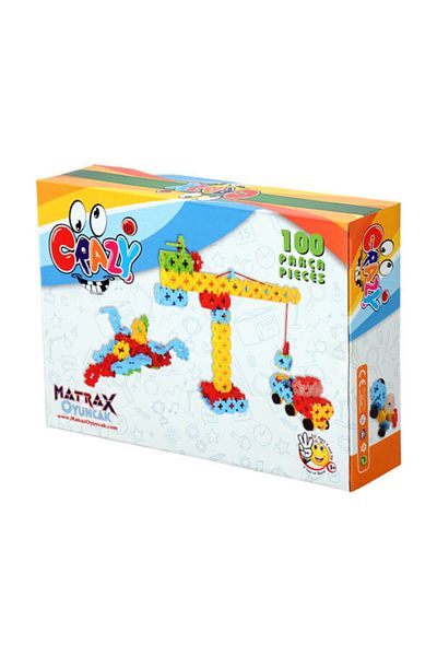 Matrax Oyuncak لعبة المكعبات التعليمية المجنونة (100 قطعة)