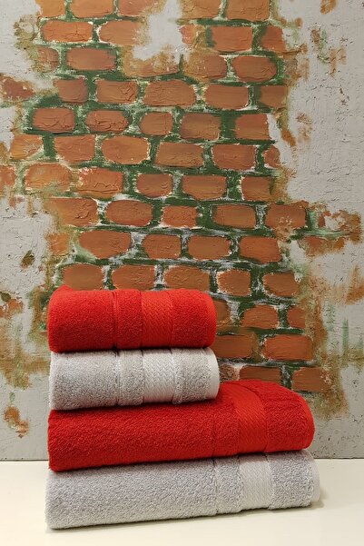 Özdilek Set de 4 prosoape de baie Trendy - A.gri Red