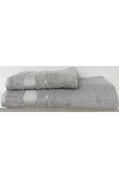 Özdilek Gray Bath And Head Towel Set