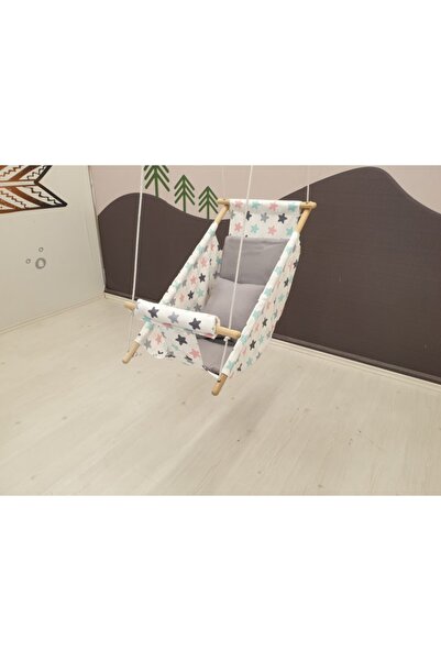 Astariaart Mint Pembe Yıldız Gri Kombin Uyku Salıncağı