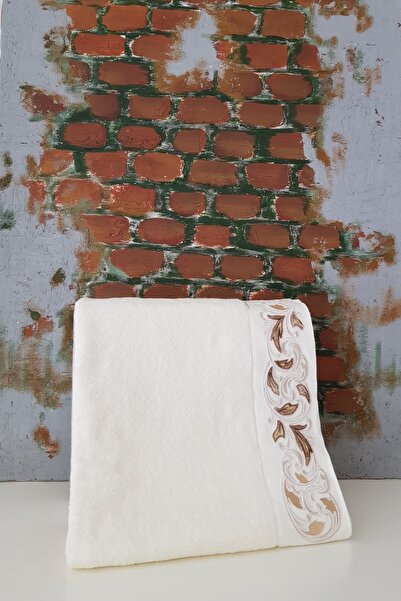 Özdilek Набір для ванної Aster Taftik - Сірий крем, 3D вишивка з оксамиту