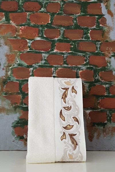 Özdilek Набір для ванної Aster Taftik - Сірий крем, 3D вишивка з оксамиту