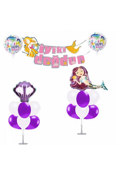 kidspartim Mermaid Stand Balloon Set