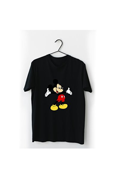 VectorWear Tricou negru pentru copii Mickey Mouse