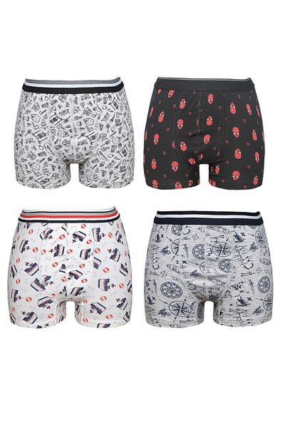 BY METEKS Boxer Kids Boxer Πολύχρωμο Σετ τεσσάρων μπόξερ