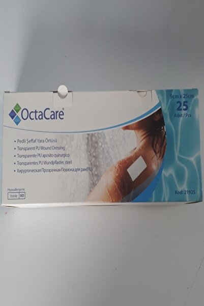 Octacare Şeffaf Su Geçirmez Yara Örtüsü 9x25cm (KUTU İÇERİSİNDEN 5 ADET)