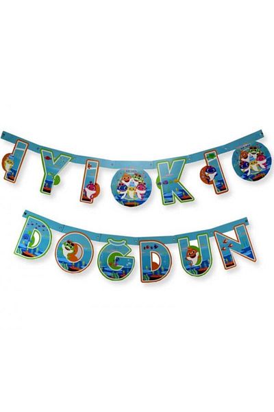 kidspartim Baby Shark Καλή Ημέρα Γενεθλίων