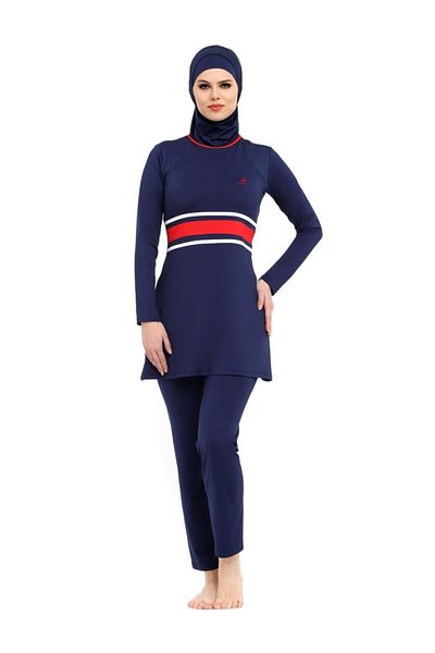 Chelly Γυναικείο μαγιό Lycra Oversize Μακρυμάνικο Hijab Navy Blue