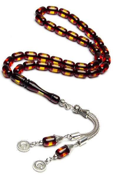 OTTOTESBİH Poklon crveni žuti vernier mirisni prah jantarni molitveni perli