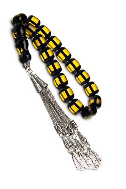 OTTOTESBİH Mărgele de rugăciune din pulbere parfumată cu vermiculit galben cadou