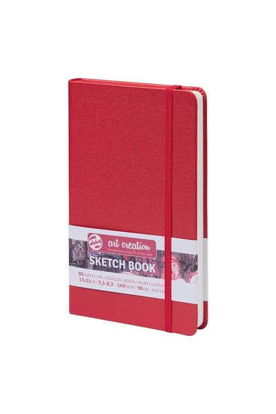 Talens Sketchbook Hard Cover Sketch Drawing Book 13x21 Cm.A5 140 Gr 80 Yp Red