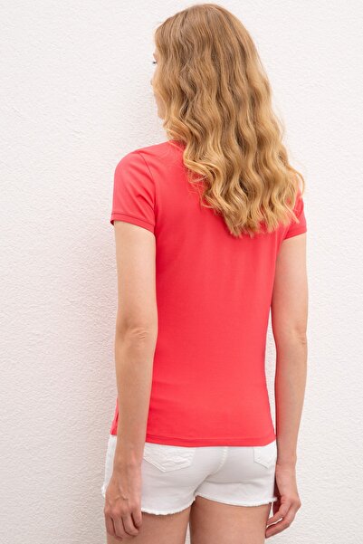 U.S. Polo Assn. Tricou roz pentru femei