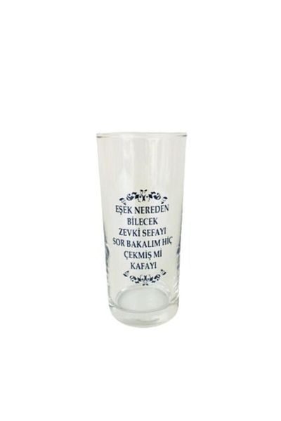 Jenisa Zevki Sefayı Written Rakı Glass 6 Pieces Glass Cup