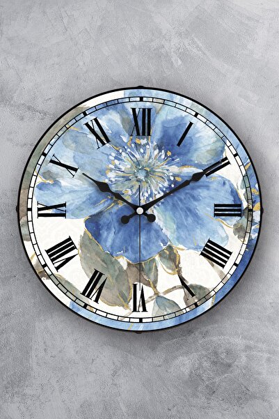 EMORES Διακοσμητικό Real Glass Bombe Αθόρυβο Μηχανισμό Ρολόι τοίχου 36 cm