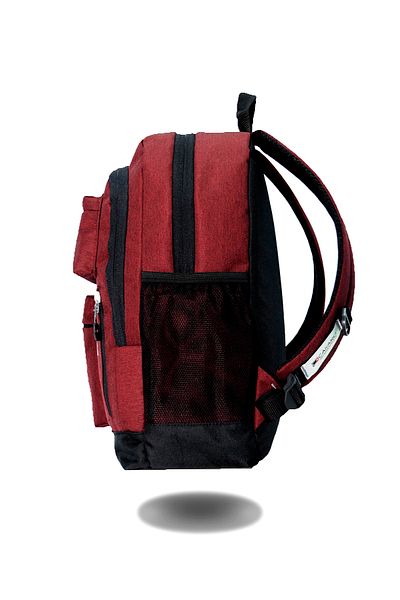 CAKARD Unisex Claret Red Multi-Eye Printed Backpack