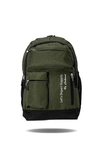 CAKARD Unisex Χακί τσάντα πλάτης με στάμπα με πολλά μάτια