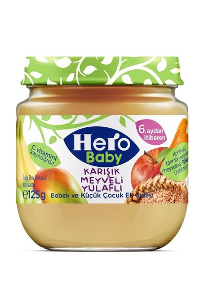 Hero Baby Karışık Meyveli Yulaflı Kavanoz Maması 125 gr