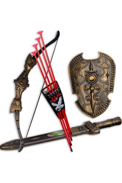Genel Markalar Özel Tasarım Süper Savaşçı Kılıç Kalkan Ok Yay Seti - 5+ Yaş İ...
