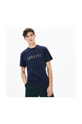 Lacoste Erkek Regular Fit Baskili Lacivert T Shirt Th8550 Trendyol