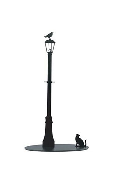 Simge Yapı Dekorasyon Kitchen Paper Towel Holder with Bird and Cat Towel Napkin Holder - Metal